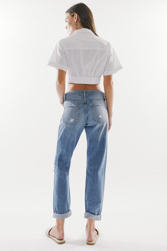 Trenton Distressed Straight Jeans