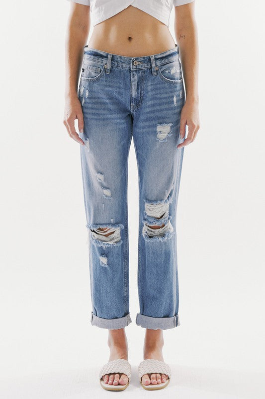 Trenton Distressed Straight Jeans