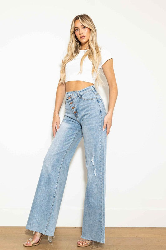 CiCi Cross Front Jeans