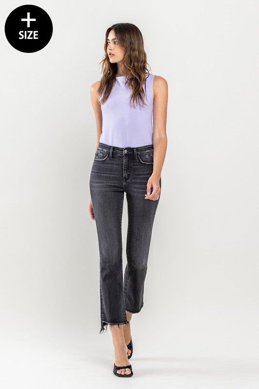 Carter Plus Size High Rise Crop Flare Jeans