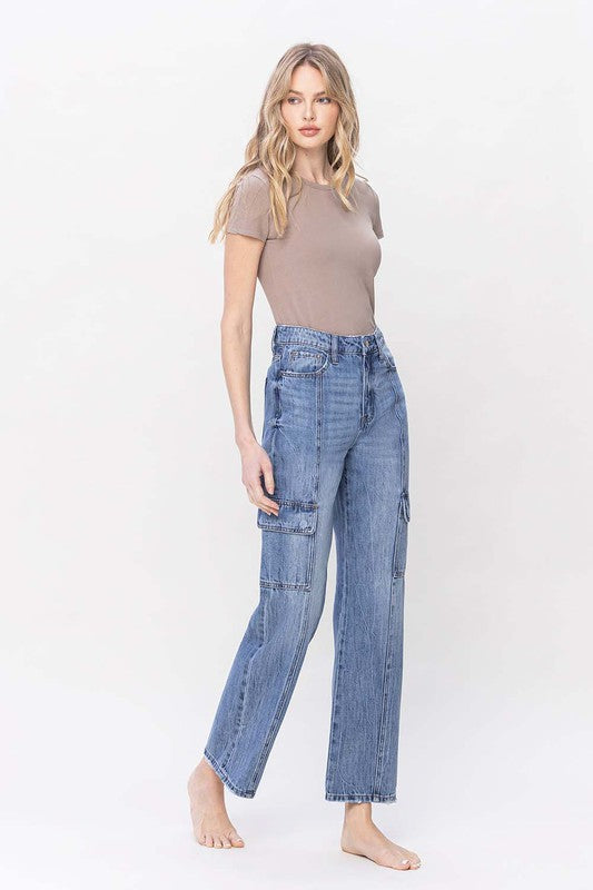 Mikah High Rise Dad Cargo Jeans