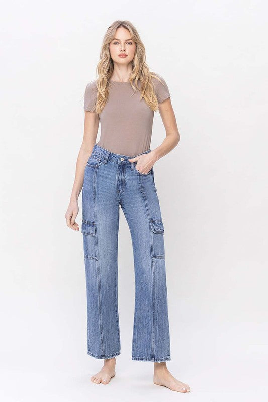 Mikah High Rise Dad Cargo Jeans