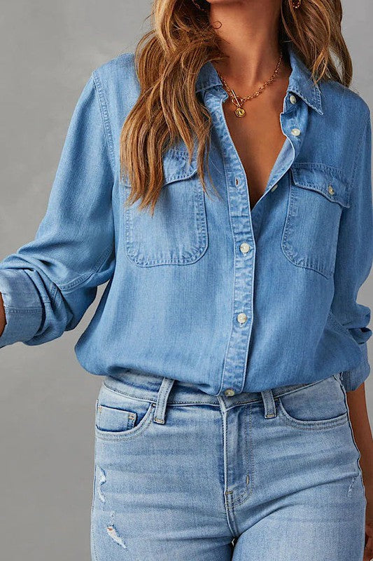 Lola Denim Button Down